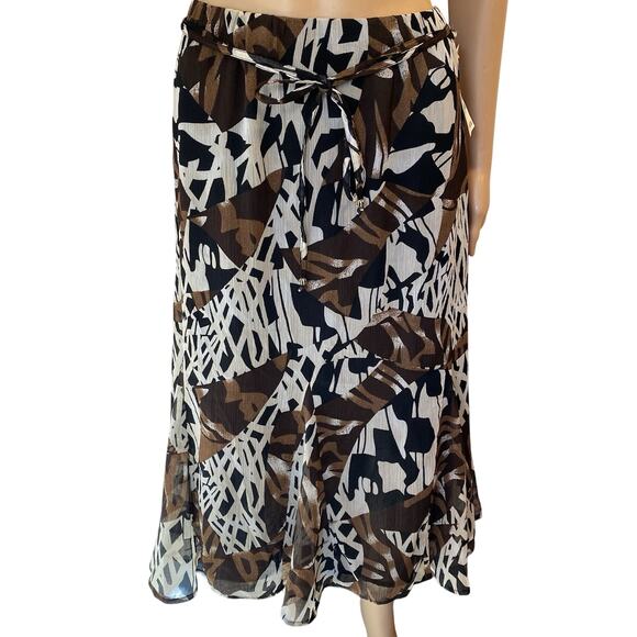 VTG Y2K Sheer MidiSkirt Boho Forest DarkFairy Grunge Goth Hippie Boho PullOn 12 - Picture 1 of 8